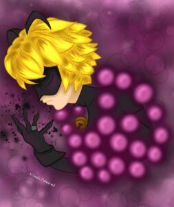 Digital Art by Vrinda Pendred - Chat Noir